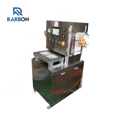 Seafood/cooked food preservation box vacuum packaging tray sealing machine with nitrogen filling function